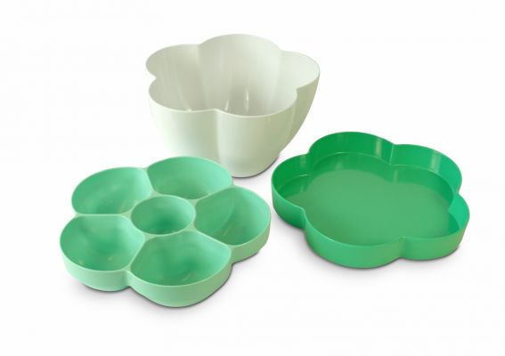 saladier, plateau et plat compartimenté